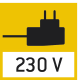 Mains adapter: 230V/50Hz in standard version for Germany. On request GB or USA version.