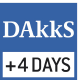 DAkkS calibration possible. The time required for DAkkS calibration is specified in the pictogram.